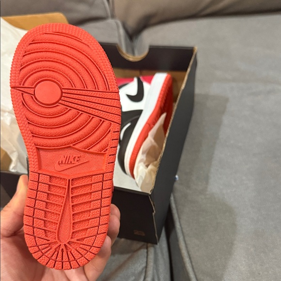 Jordan Red, Black, and White Sneakers - Picture 4 of 5